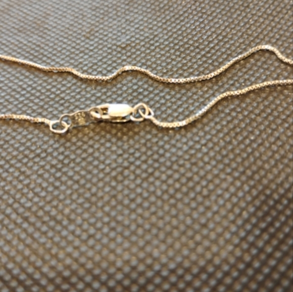 Sterling Silver 925 Diamond Ribbon Pendant Nicklace Signed SUN 0.10 ctw 1" long - Picture 4 of 5